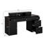 Bureau avec 7 tiroirs, bureau d'ordinateur de 54 pouces avec 7 tiroirs et 1 cabinet de travail, bureau de coiffeuse avec poignée dorée-1513574759