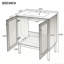 Meuble-lavabo de 30 pouces avec portes en bambou tissé à la main