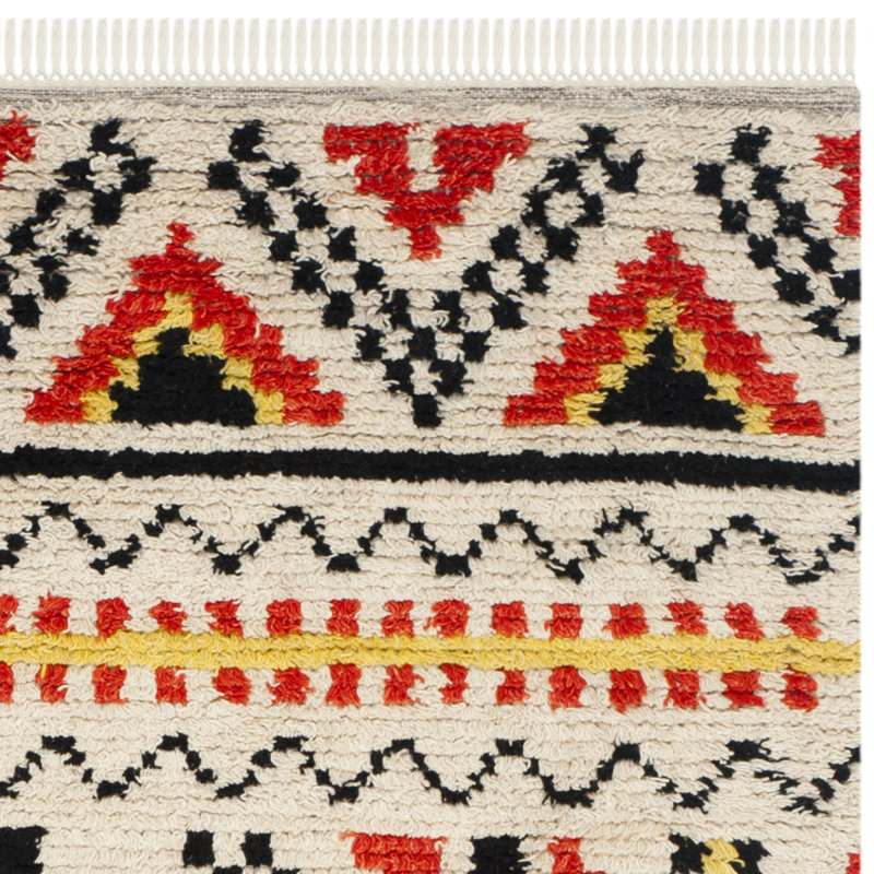 Kenya Multicolor Hand-Knotted Wool Tribal Area Rug