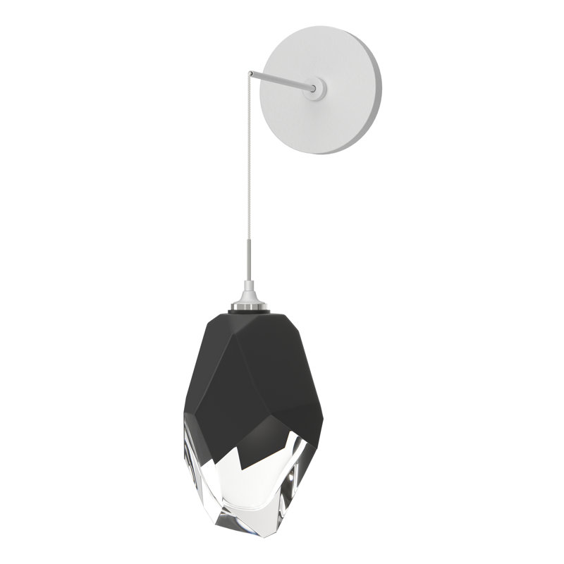 Chrysalis Steel Armed Sconce, White, Black, 11.6" H x 6.1" W x 7.6" D
