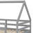 House Low Bunk Bed With Ladder-1259735043