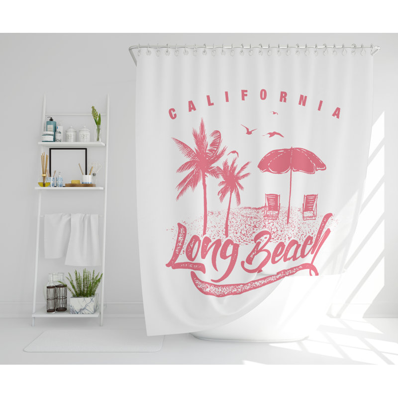 Tania Polyester Shower Curtain, 168cm H x 168cm W
