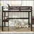 Twin High Loft Bed, Rubber Wood Loft Bed With Safety Guardrail, Built-In Desk, Ladder,Espresso