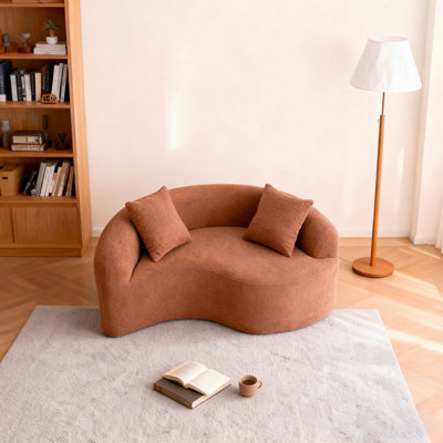 Boneless Curved Chenille Sectional Sofa