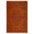 Overdyed Burnt Orange Vintage Traditional Area Rug-849323576