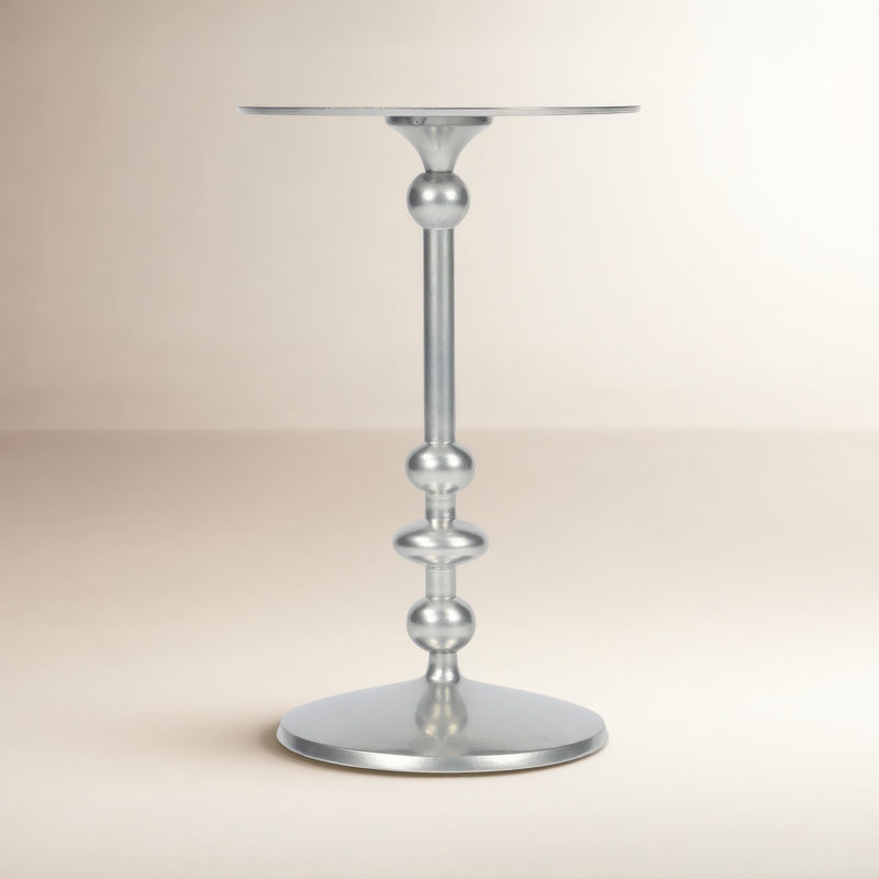 Aubrilyn Aluminum End Table, Nickel