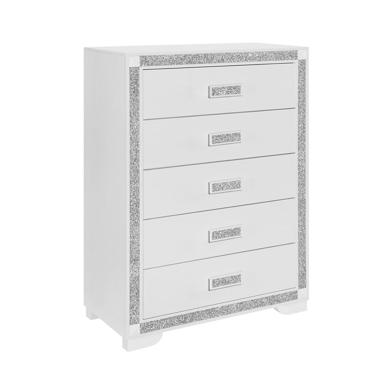 Commode blanche Soulmarie, Blanc