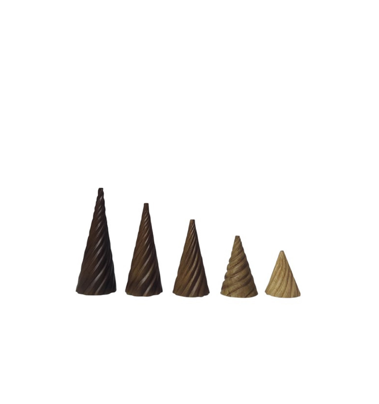 Wavy Tabletop Tree, 6.99" H x 5.61" W x 5.61" D, Dark Walnut