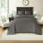 Reversible Cotton Bedding Sets, Dark Grey King, Cottage Charm