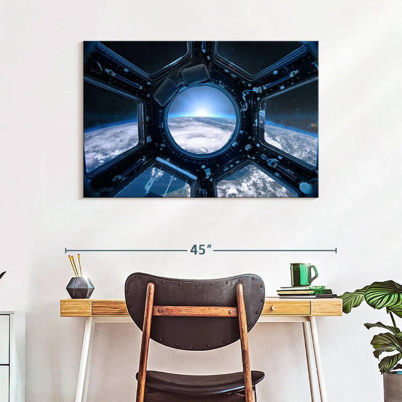 Oberle Earth From Space Station, 26" H x 39" W