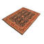 Tapis oriental en laine bleu / rouille 8 pi x 9 pi 7 po Silke