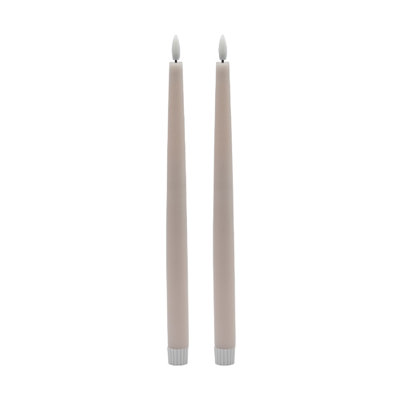 2 Pc Tall Flameless Taper Candle