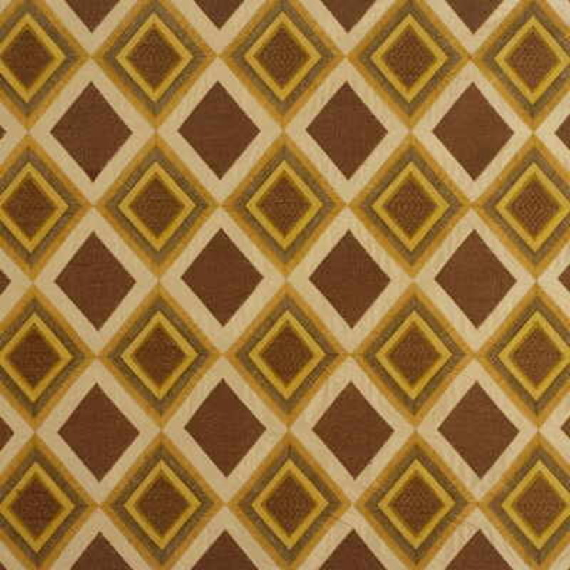 Bella Diamond Fabric - Sun/Spice
