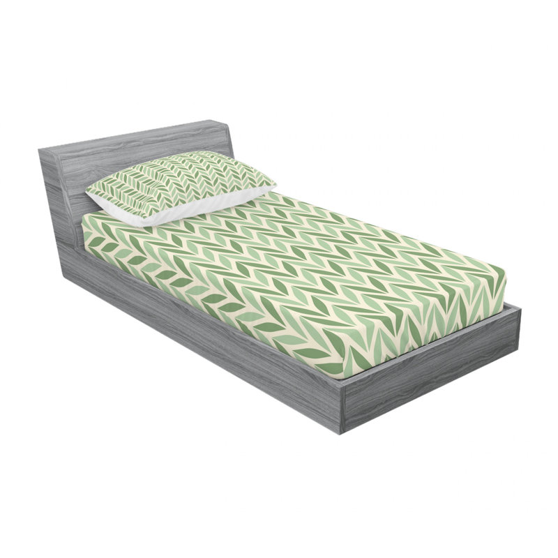 Microfiber Chevron Sheet Set, Twin Sheet Set with Fitted Sheet
