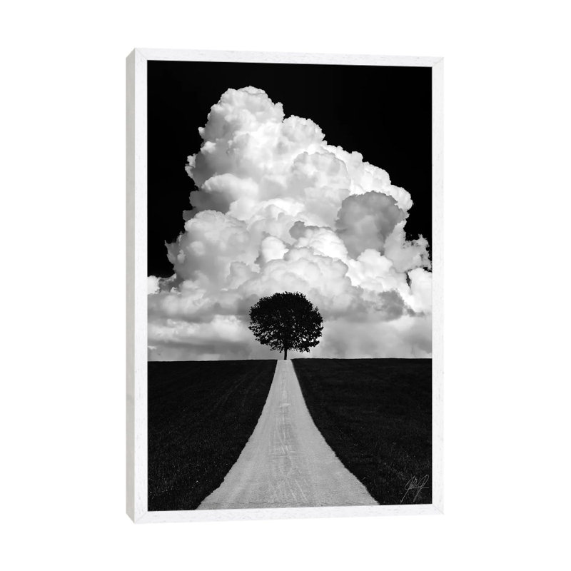 Double Tree by Kathrin Federer - Print on Canvas, 66.04 cm H x 45.72 cm W, White Framed