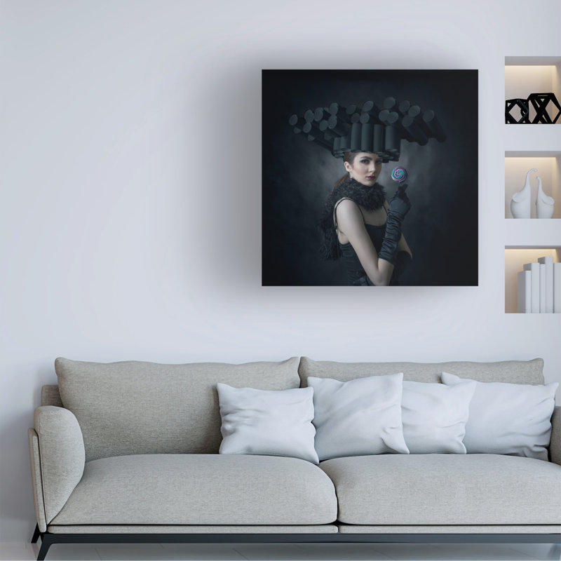 Art sur toile bolologienne, H 14 po x l 14 po