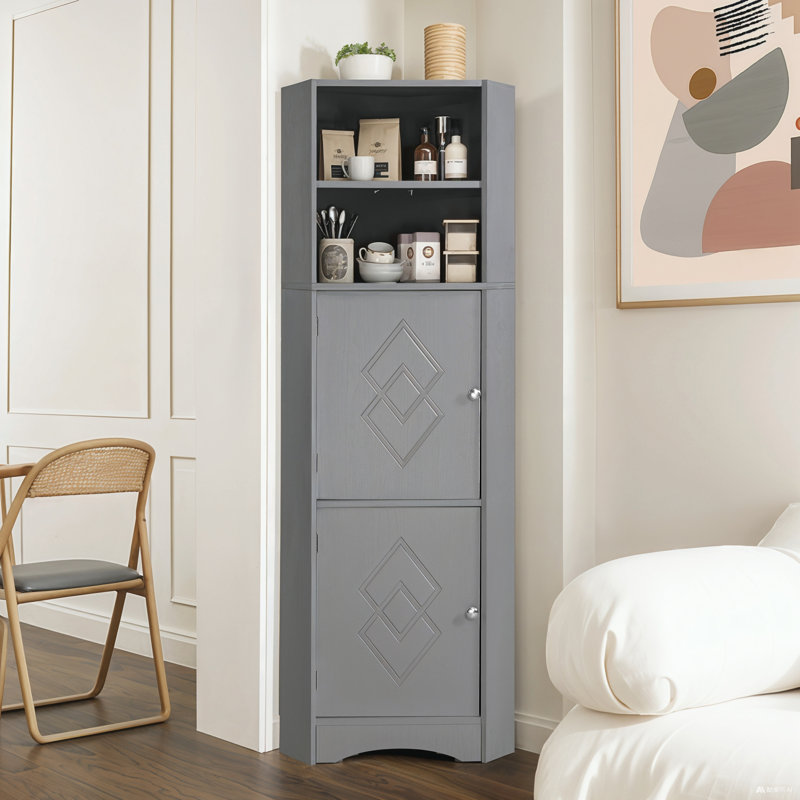 Freestanding Bathroom Cabinet, Grey