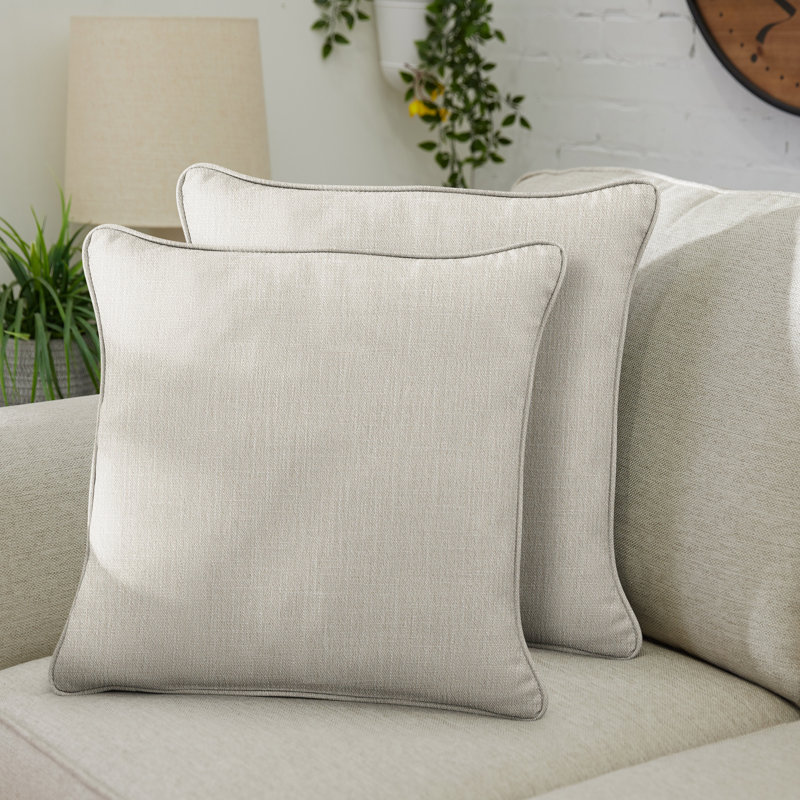 Coussin décoratif intérieur / extérieur en polyester , Bleu clair, H 20 po x l 20 po, Carré