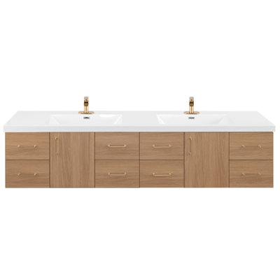 Meuble-lavabo flottant mural 84 po avec double lavabo 84 po Bahtroom