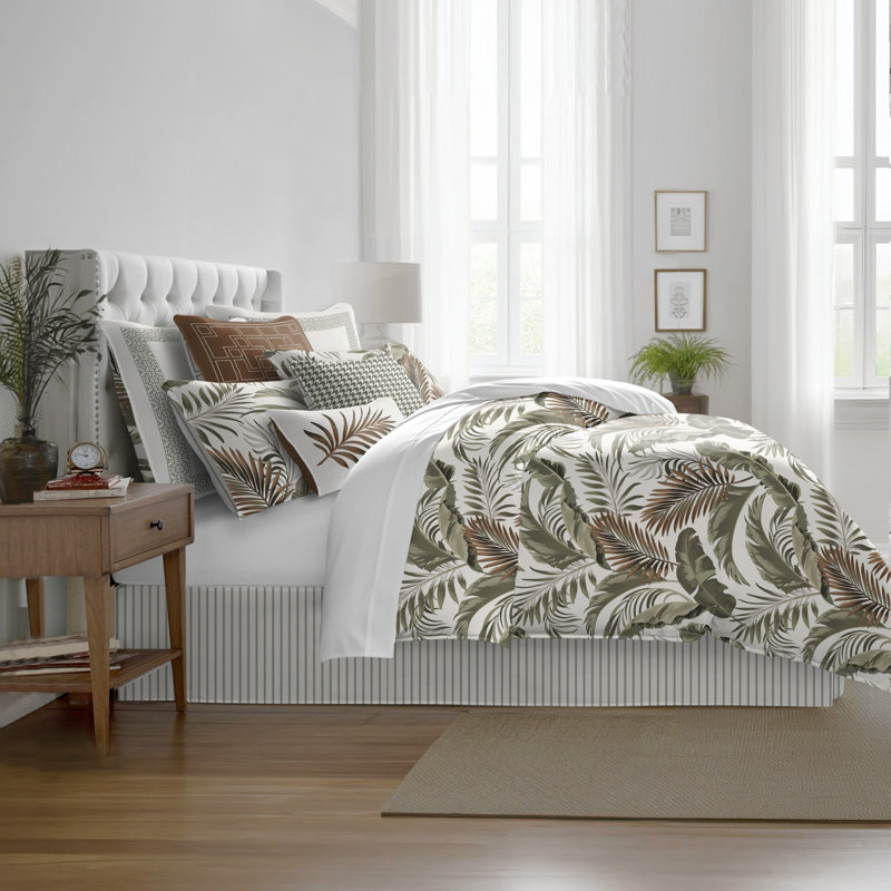 Frondosa  Copper Cotton Coverlet Set  8 Piece, King Coverlet + 7 Additional Pieces