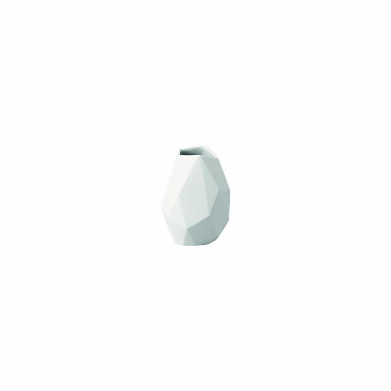 Miniature Porcelain China Table Vase, White Matte