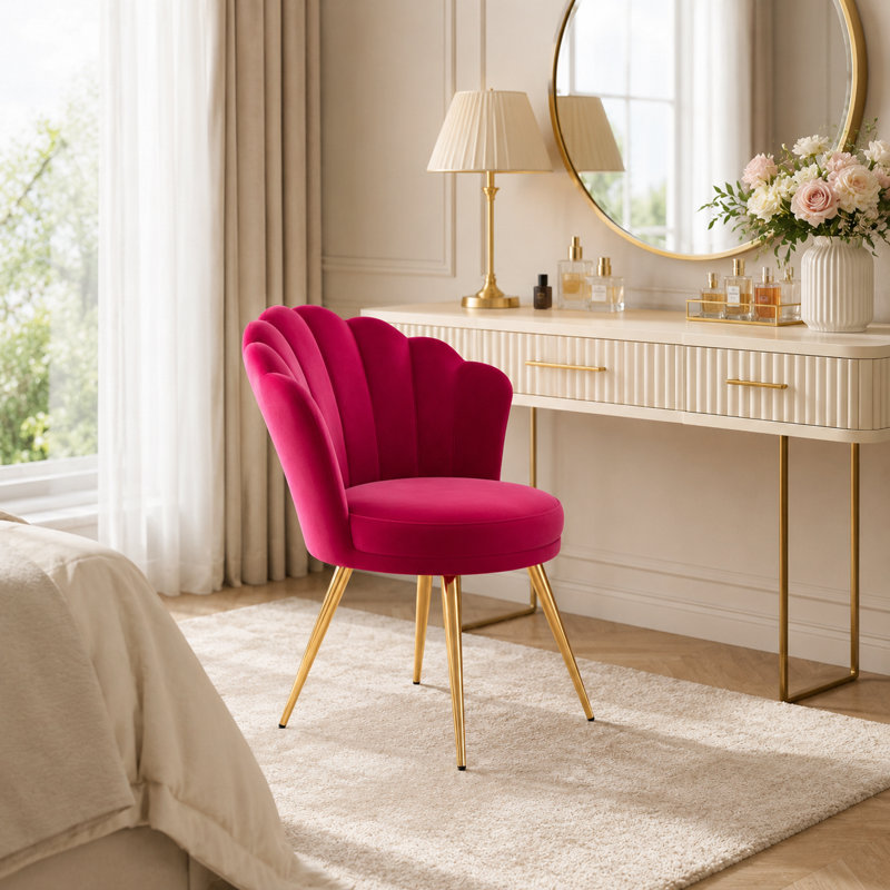Chaise rembourrée Elegant, Rose foncé