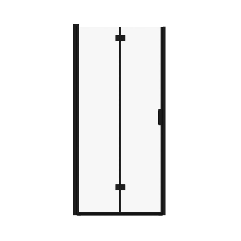 Solvyn Semi-Frameless Bi-Fold Pivot Shower Door with 1/4" Tempered Glass and Space-Saving Design, 34"