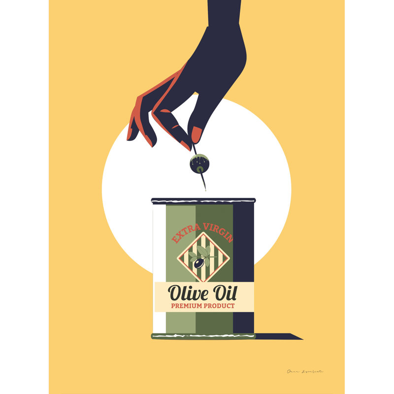 Olive Oil Crop - reproduction sur toile tendue, H 40 po x l 30 po
