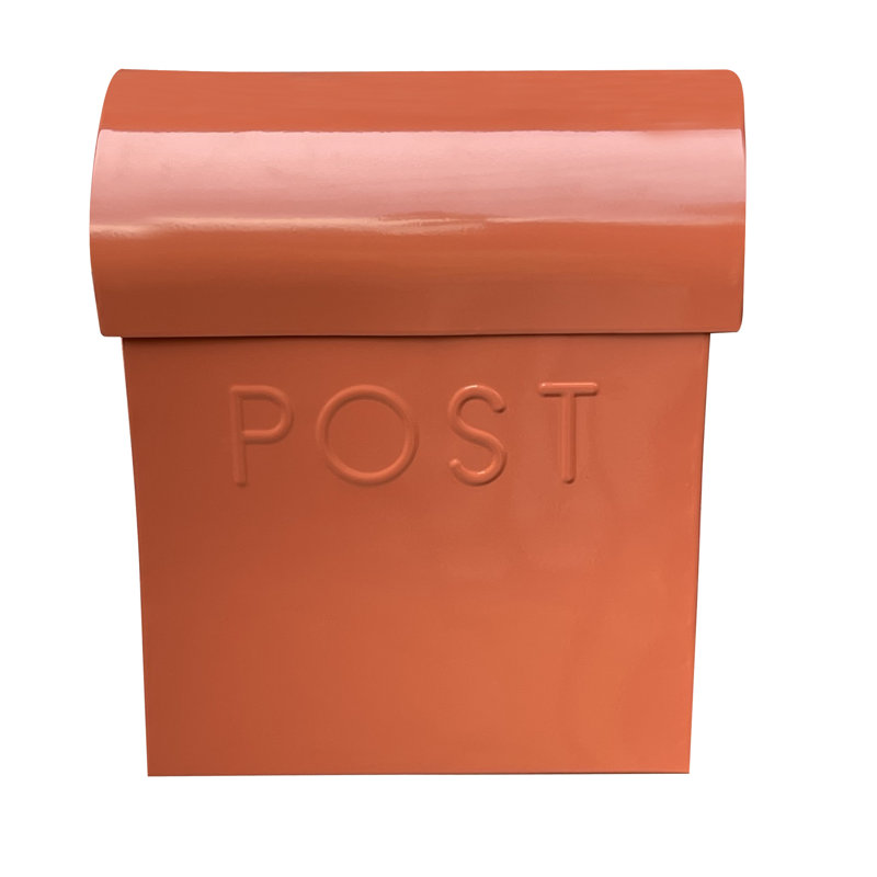 Terracotta Brown Steel Wall Mount Mailbox