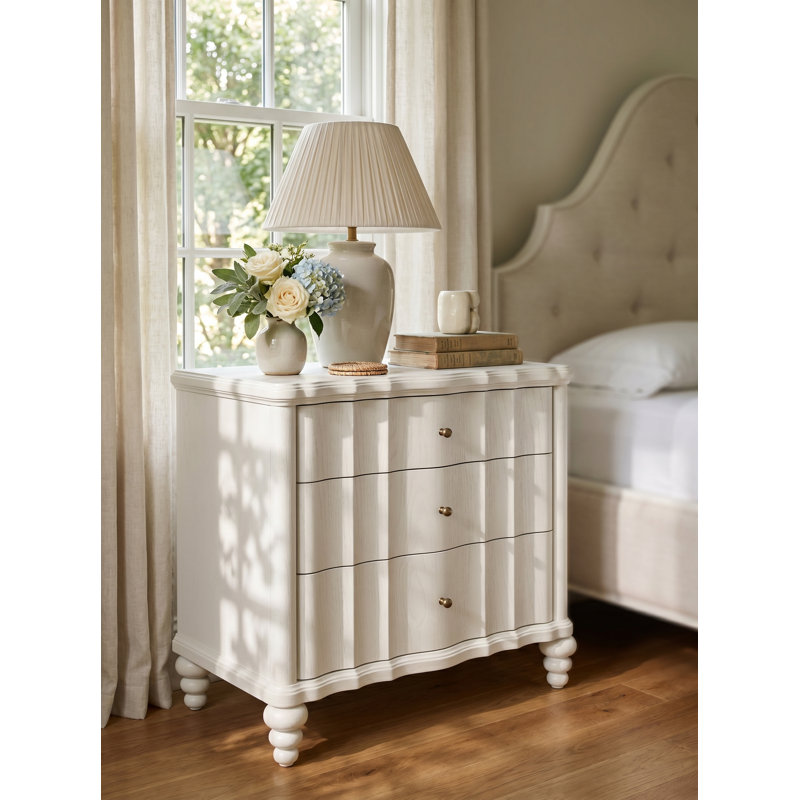 Table de chevet Haven - Blanc chaud, Blanc