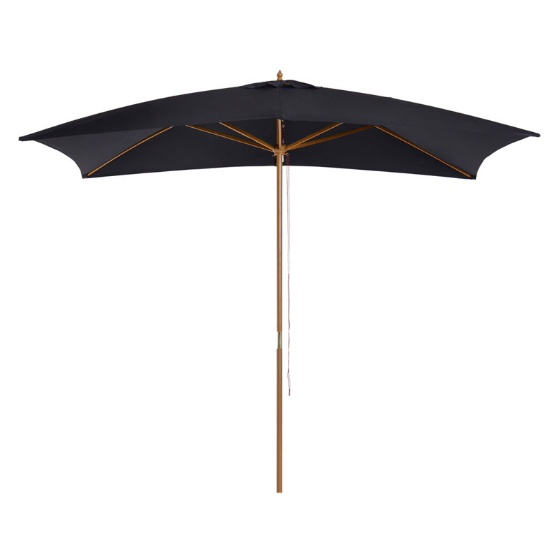 Brod 295cm X 200cm Rectangular Market Parasol, Black