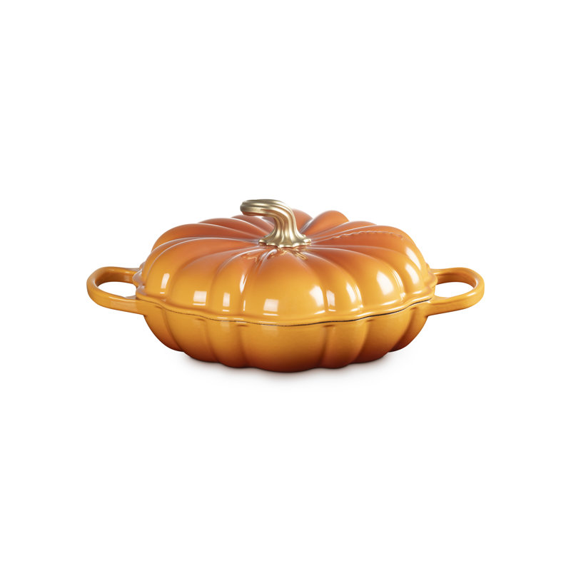 Le Creuset Enameled Cast Iron Signature Pumpkin Braiser, 2.75 Qt., Persimmon