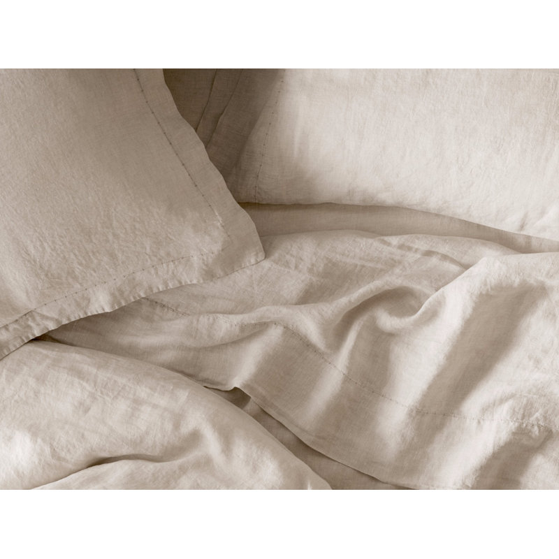 Organic Relaxed Pillowcase, King Pillowcase, Undyed Chambray