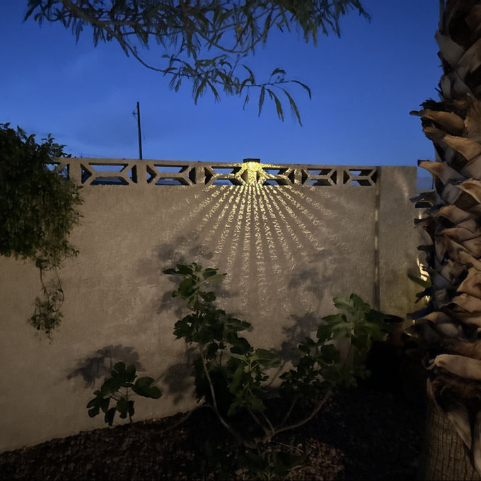 2027 New Solar Mandala Lights – Outdoor Waterproof Fence & Garden Decorative Projection Light, Metal Casing, IP65