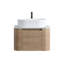 Meuble-lavabo Erba 24 pouces avec lavabo, armoire murale couleur miel avec porte-serviettes offert, lavabo ovale en céramique à rayures, sans bonde ni robinet, préassemblé-1096747953-1096747956
