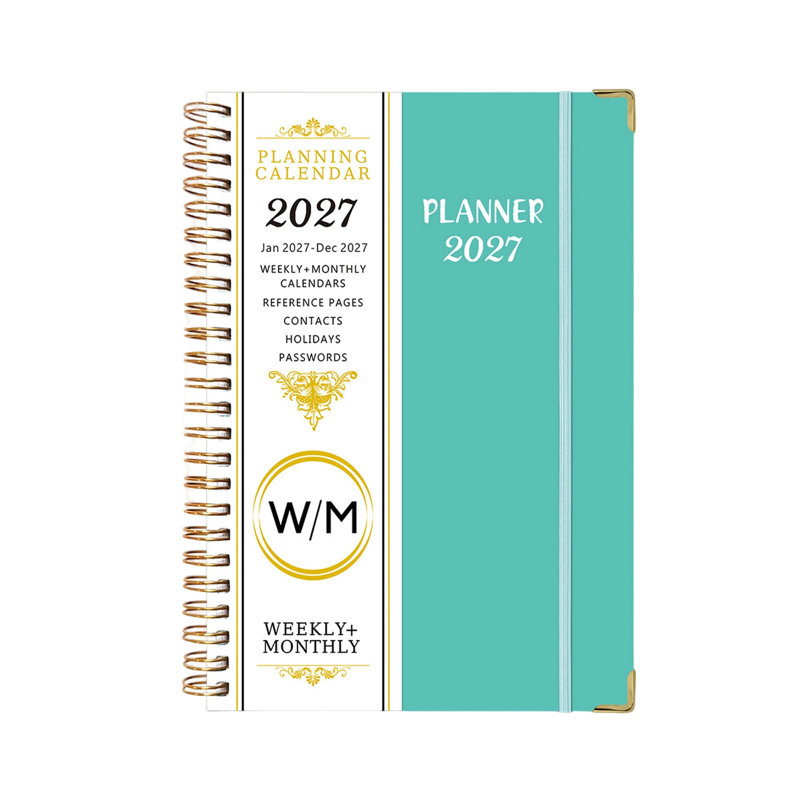 Un livre anglais avec plan à feuilles A5, Green