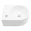 Lavabo de salle de bain mural en céramique - 13 X 10,16 pouces, blanc, faible taux d'absorption, teinture blanche aux acides, attrait moderne