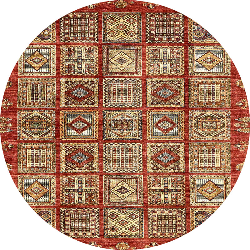 Abstract Indoor Rug, Round 5'