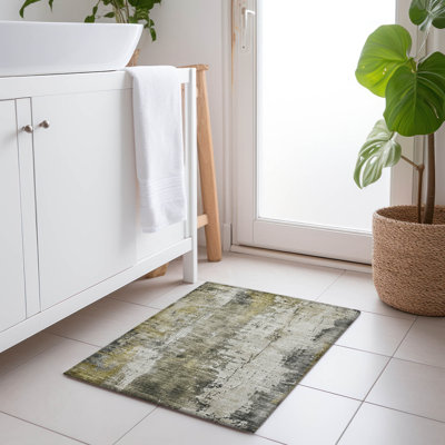 Machine Washable Indoor/Outdoor Claudian ACN1649 Pewter Rug