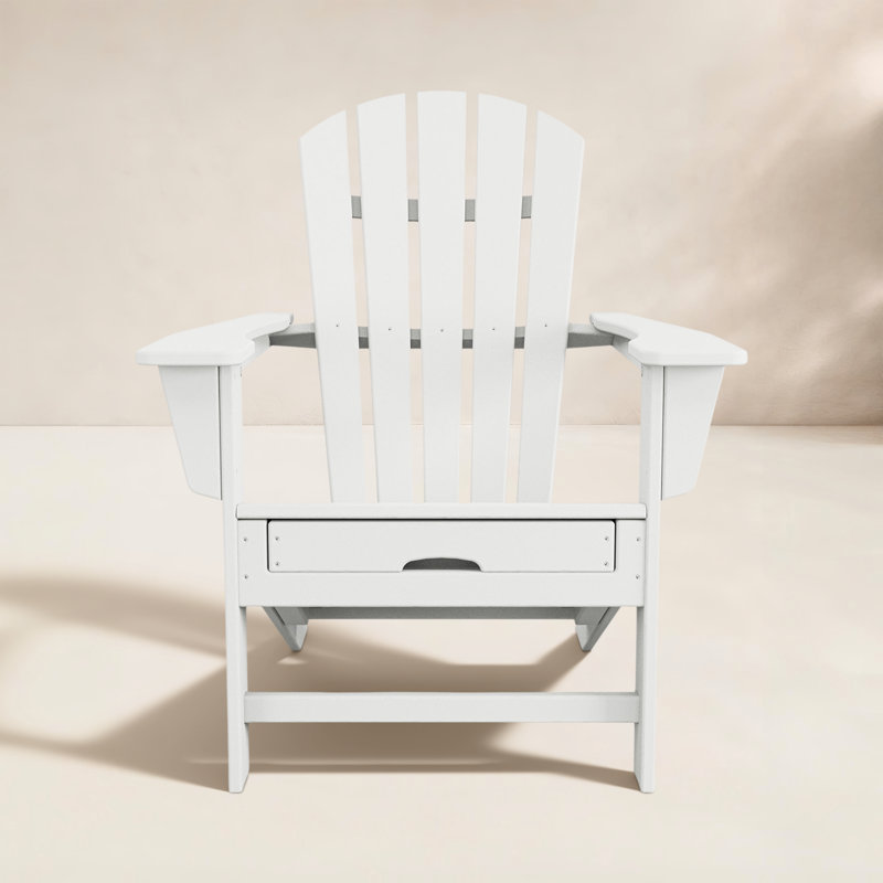 Verlyn Foldable Reclining Adirondack Chair, White