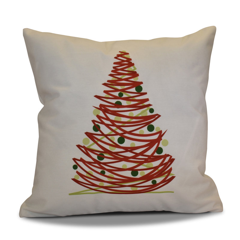 Jump For Joy Reversible Throw Pillow, 16" H x 16" W, Red