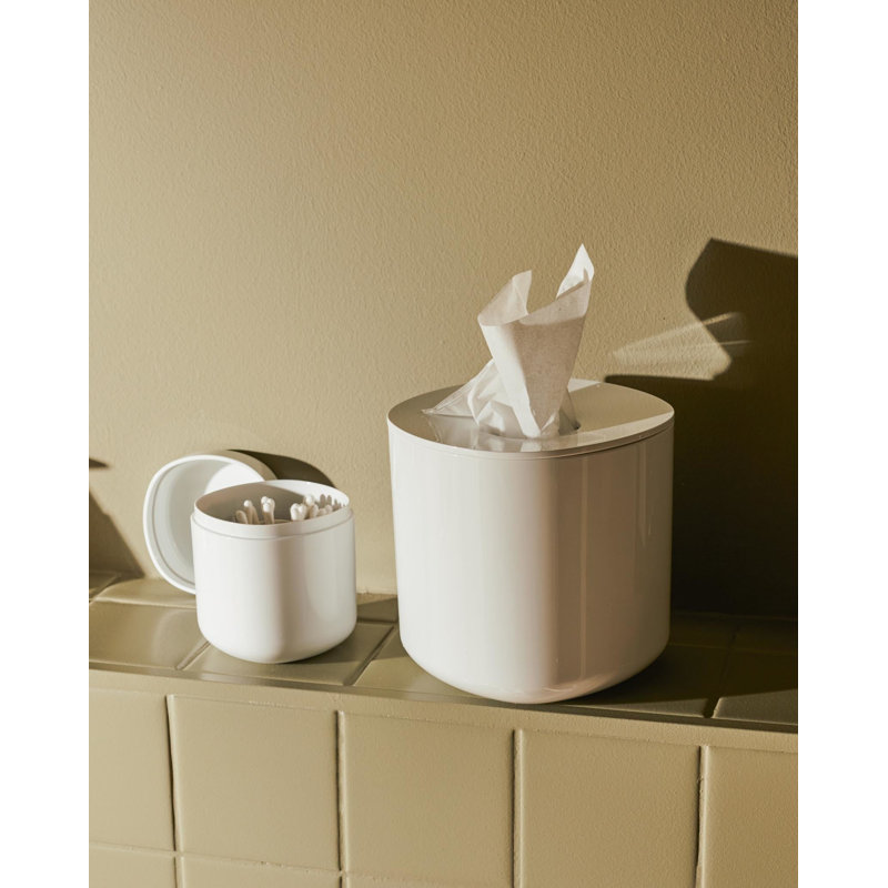 Birillo Tissue Box Cover, White