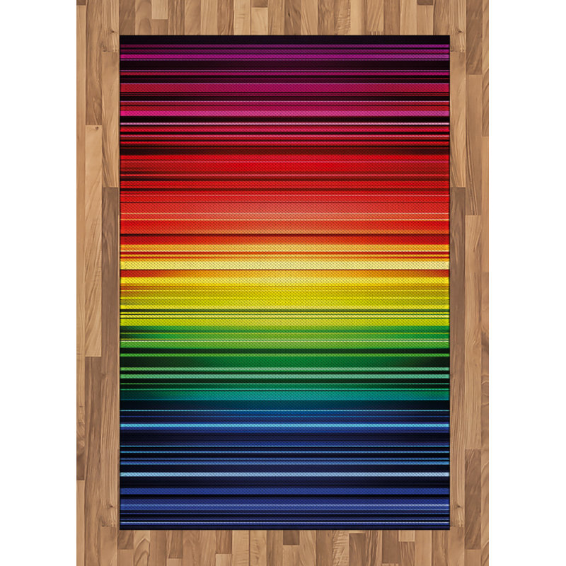 Millbury Striped Hand Woven Area Rug, Rectangle 120 x 180cm