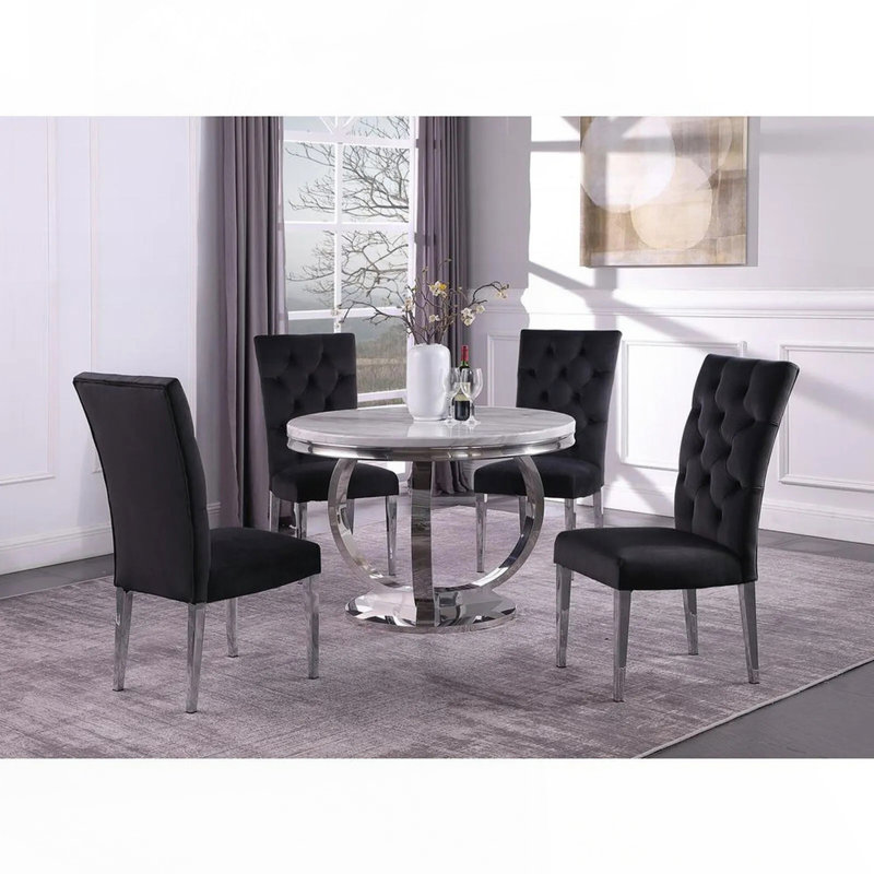 Ensemble de chaises de salle à manger, Noir