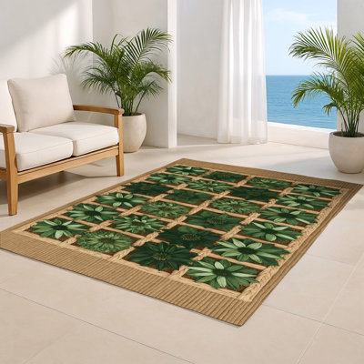 Nature Green Indoor and Outdoor Area Rug