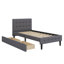 Lit plateforme tapissier simple avec 2 tiroirs-469402056