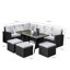 Allena 9 - Person Garden Lounge Set with Cushions-345140957-353801216-353801218
