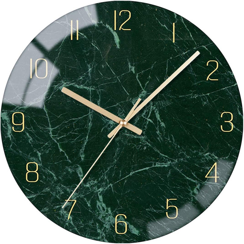 Glass Clock With Silent And Non Ticking Function