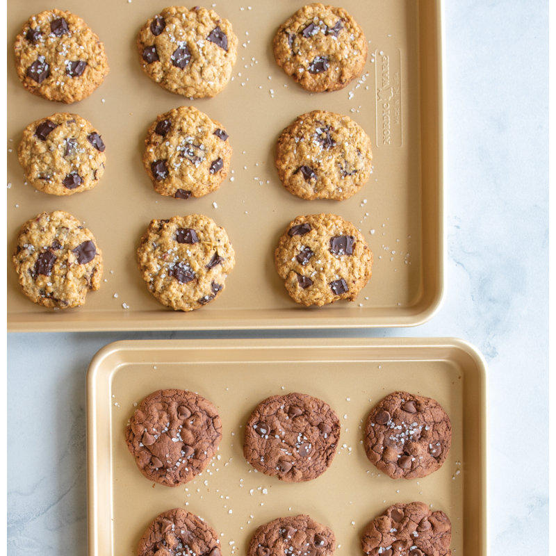 Gold Nonstick Aluminum Half Sheet Pan Set