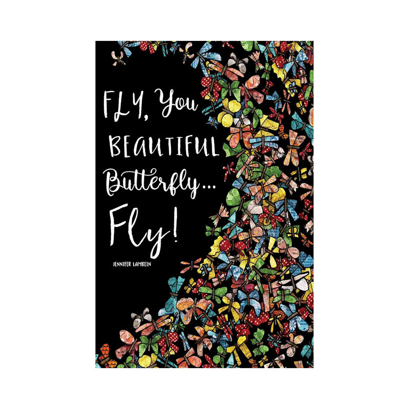 Fly, You Beautiful Butterfly by Jennifer Lambein - No Frame Gallery-Wrapped Canvas Giclée on Canvas, 30.48cm H x 20.32cm W